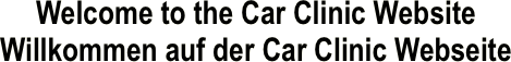 Welcome to the Car Clinic